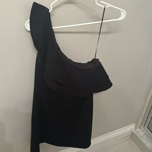 French connection one ruffled shoulder dress, US size 8